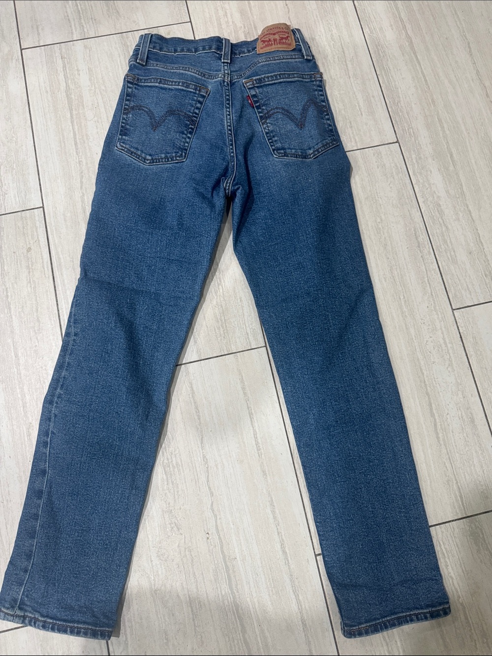 Levi's Women's Classic Dark Blue Straight Leg Jeans - Picture 2 of 8